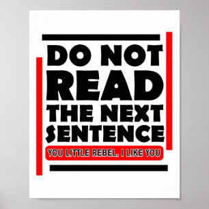 Lees de volgende zwarte reeks niet poster