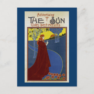 Lees de zon briefkaart