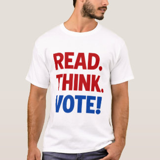Lees Denk Stem - Midterm-verkiezingen 2026 T-shirt