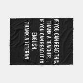 Lees Dit Bedank Een Leraar, Lees In Het Engels Bed Fleece Deken (Voorkant (Horizontaal))
