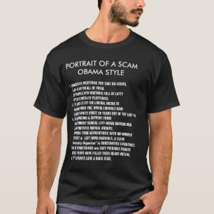 LEES DIT! Klik op Magnifier! EEN SCAM OBAMA-STIJL! T-shirt