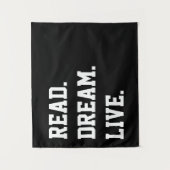 Lees Dream Live. Aangepaste Motivatie wandkunst Wandkleed (Voorkant)