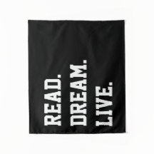 Lees Dream Live. Aangepaste Motivatie wandkunst