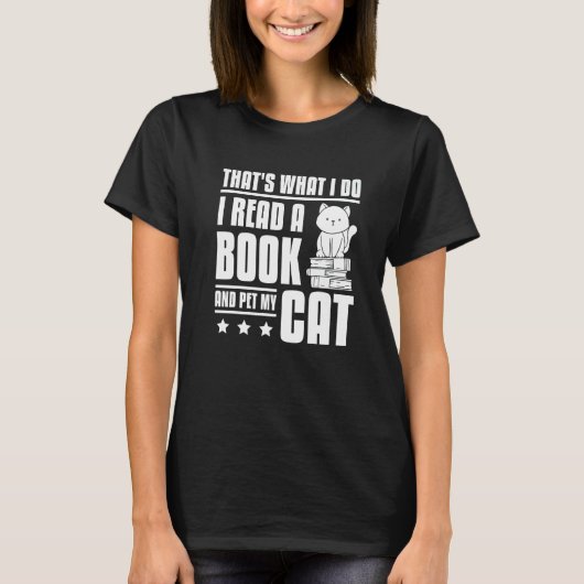 Lees een boek aai een kat t-shirt (Voorkant)
