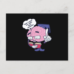 Lees een boek boekenhandwormen lezen Readers Nerds Briefkaart