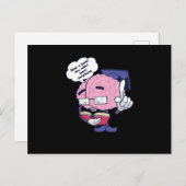 Lees een boek boekenhandwormen lezen Readers Nerds Briefkaart (Voorkant / Achterkant)