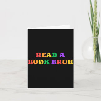 Lees een boek bruh regenboog vintage  kaart