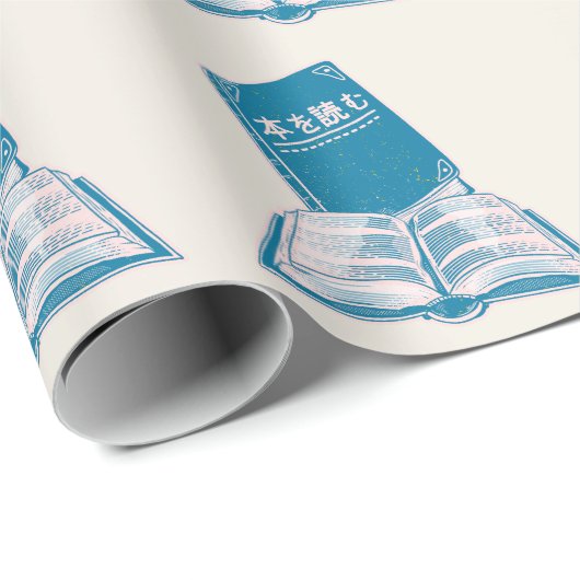 Lees een boek Kanji Japanse tekst Cadeaupapier (Rol Hoek)