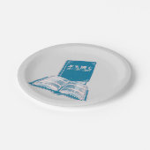 Lees een boek Kanji Japanse tekst Papieren Bordje (Gekanteld)