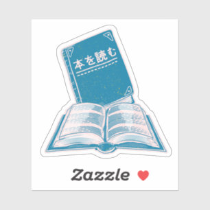 Lees een boek Kanji Japanse tekst Sticker