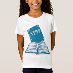 Lees een boek Kanji Japanse tekst T-shirt