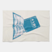 Lees een boek Kanji Japanse tekst Theedoek (Horizontaal)