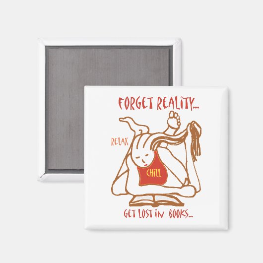 LEES EEN BOEK - vergeet de realiteit Magneet (Voorkant / Achterkant)