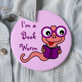 Lees een boekmaand: Ik ben een boekenworm Ronde Button 6,0 Cm (In situ)