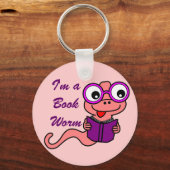 Lees een boekmaand: Ik ben een boekenworm Sleutelhanger (Voorkant)