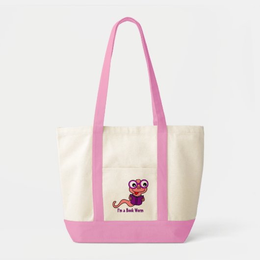 Lees een boekmaand: Ik ben een boekenworm Tote Bag (Voorkant)