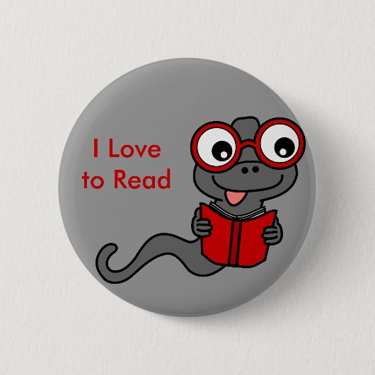Lees een boekmaand: Ik hou van lezen Ronde Button 5,7 Cm (Voorkant)