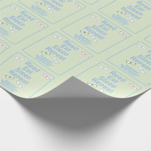 Lees Eet Slaap Herhaal Bril Cadeaupapier