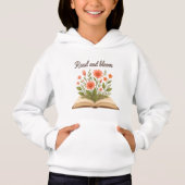 Lees en bloei meisjes hoodie (Voorkant)