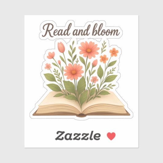 Lees en bloei Sticker (Vel)