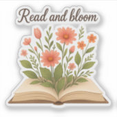 Lees en bloei Sticker (Voorkant)