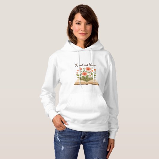 Lees en bloei vrouwen hoodie (Voorkant volledig)