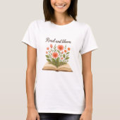 Lees en Bloom Garden Book Vrouwen Basic T-shirt (Voorkant)
