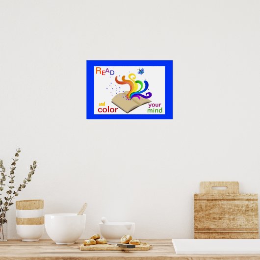 Lees en kleuren uw Poster van het Literacy-idee (Keuken)