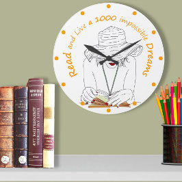 Lees en leef een 1000 onmogelijke dromen grote klok