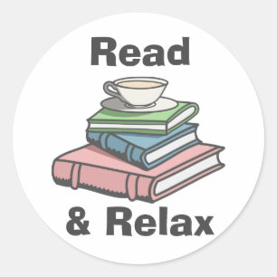 Lees en ontspan ronde sticker