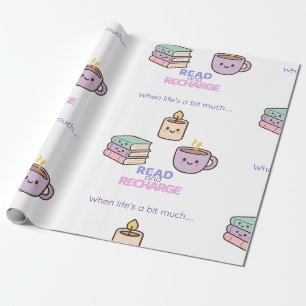 Lees en oplaadbare inpakpapier Kawaii-boekenliefhe