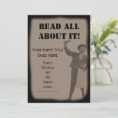 LEES ER ALLEMAAL OVER! Krantenkopgroep Uitnodiging (Staand voorkant)