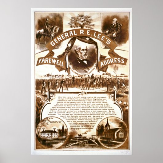 Lee's Farewell Adres 1865 Poster (Voorkant)