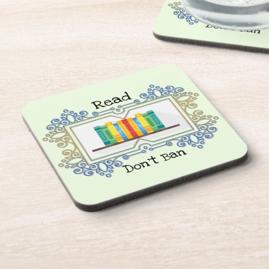 Lees geen Ban Beverage Coaster Bier Onderzetter (Linkerzijde)