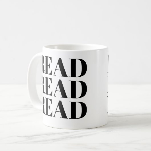 lees gelezen gelezen mok | Kute Book Lover Slogan  (Voorkant links)