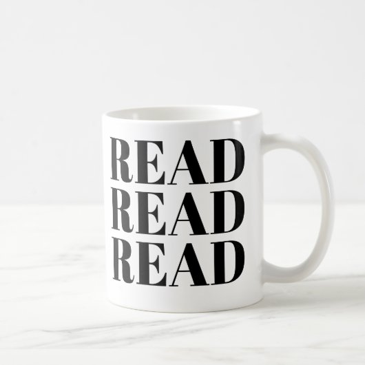 lees gelezen gelezen mok | Kute Book Lover Slogan  (Rechts)