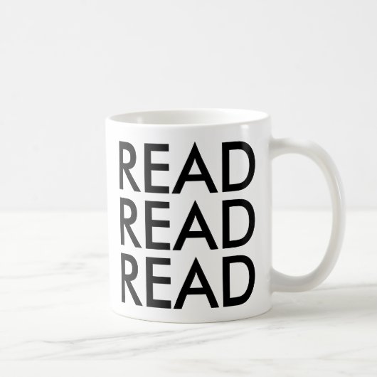 lees gelezen gelezen mok | Kute Book Lover Slogan  (Rechts)