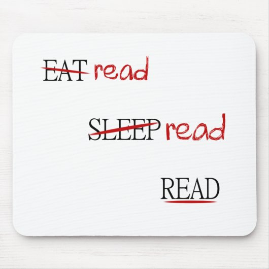 Lees gelezen lezen lezen muismat (Voorkant)