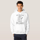 Lees gewoon de Syllabus Hoodie (Voorkant volledig)