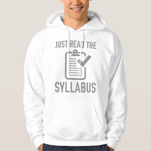 Lees gewoon de Syllabus Hoodie (Voorkant)