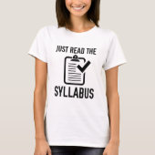 Lees gewoon de Syllabus T-shirt (Voorkant)