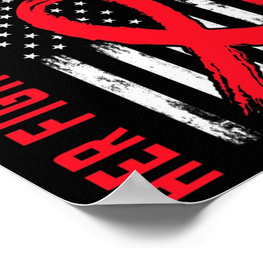 Lees haar gevecht tante hartziekte bewustzijn USA  Poster (Hoek)