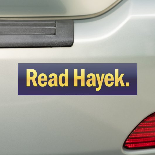 Lees Hayek Bumpersticker (Op auto)