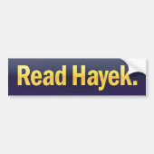 Lees Hayek Bumpersticker (Voorkant)