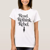 Lees Heroverweeg Rebellie Typografie Afdruk T-shirt (Voorkant)