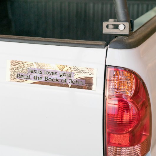 Lees het boek van John Bumpersticker (Op Truck)