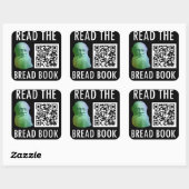 Lees het Brood Boek Vierkante Sticker (Vel)
