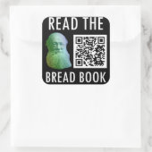 Lees het Brood Boek Vierkante Sticker (Tas)