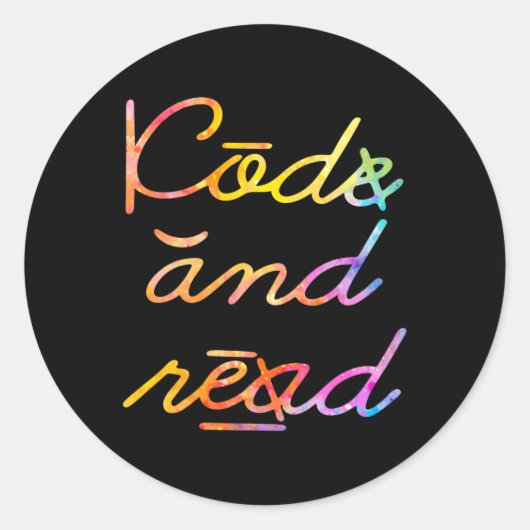 Lees het Dyslexie bewustzijn Ronde Sticker (Voorkant)