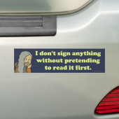 Lees het eerst... bumpersticker (Op auto)